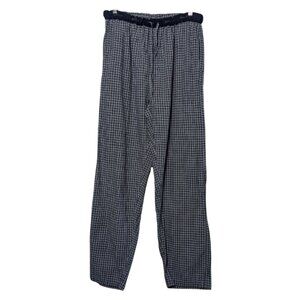 Perry Ellis Men's Portfolio Plaid Pajama Pants, Blue, Size Medium, Cotton